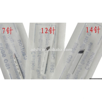 Customizado agulhas de bordado manual pré-fabricados, 12pins, 14pins, 7pins, agulhas de caneta manual eybrow